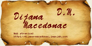 Dijana Macedonac vizit kartica